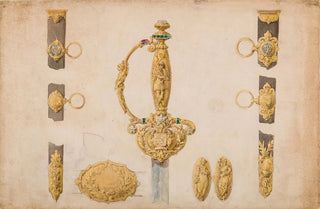 Eugne Julienne - Design for a Sword Hilt Scabbard and Belt Fittings.webp