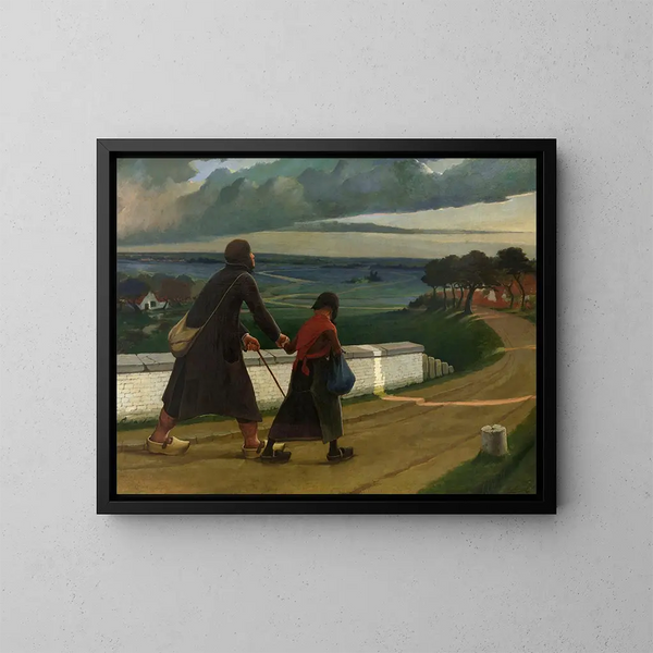 Le aveugle - Eugène Laermans — oprawiony obraz na ścianie