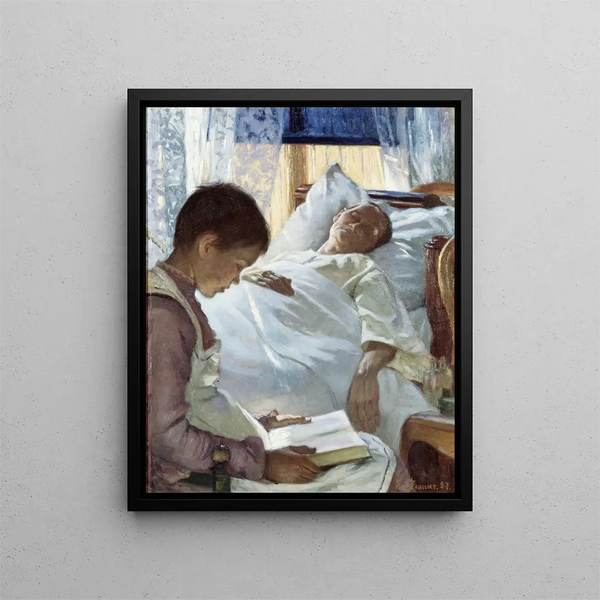 Reflet en bleu - Eva Bonnier — oprawiony obraz na ścianie