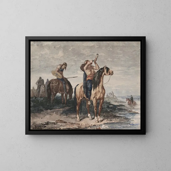 Les Mérovingiens - Évariste Vital Luminais — oprawiony obraz na ścianie