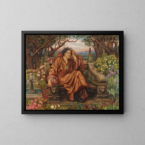 Dusza w piekle - Evelyn De Morgan — oprawiony obraz na ścianie