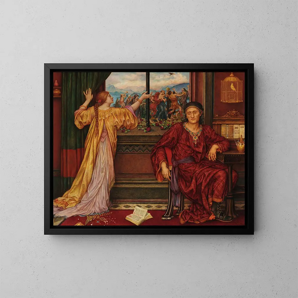 La Cage dorée - Evelyn De Morgan — oprawiony obraz na ścianie