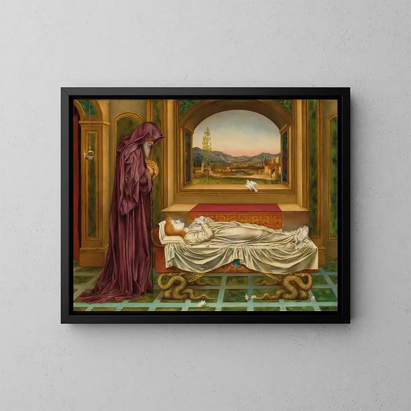 Le Juif errant que les dieux aiment meurt jeune - Evelyn De Morgan — oprawiony obraz na ścianie