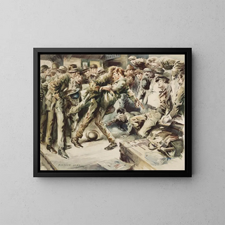 Bowling le joueur de boules - Everett Shinn — oprawiony obraz na ścianie