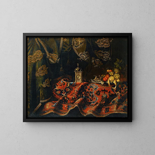 FRANCESCO FIERAVINO - Still Life With Carpet And Clock.webp
