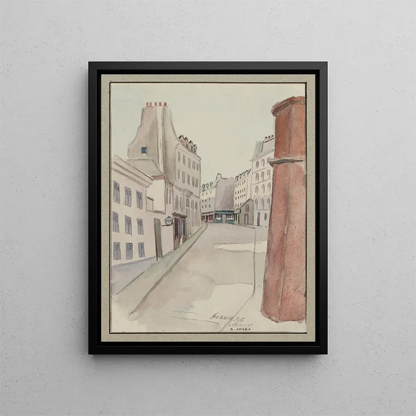 Rue Cardinal Lemoine zrobiony z rogu ulicy Clovis - F. Seguin — oprawiony obraz na ścianie