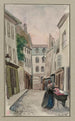 przedstawiający Rue Laplace z widokiem na rue de la Montagne Sainte-Geneviève i rue Valette w 1895 roku - F. Seguin — widok dzieła