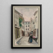 przedstawiający Rue Laplace z widokiem na rue de la Montagne Sainte-Geneviève i rue Valette w 1895 roku - F. Seguin — oprawiony obraz na ścianie