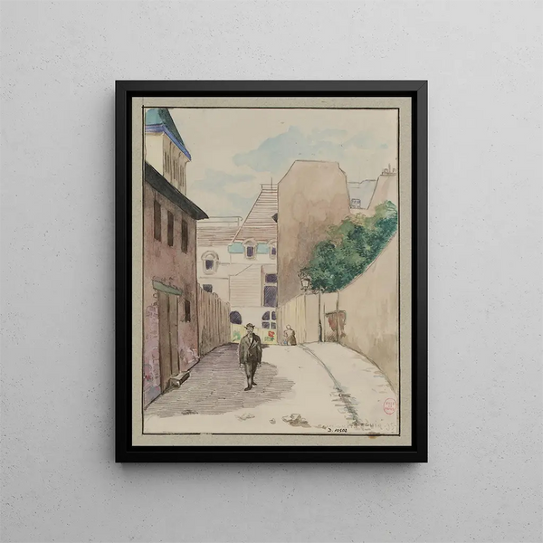 Rue du Cimetière Saint Benoit - F. Seguin — oprawiony obraz na ścianie