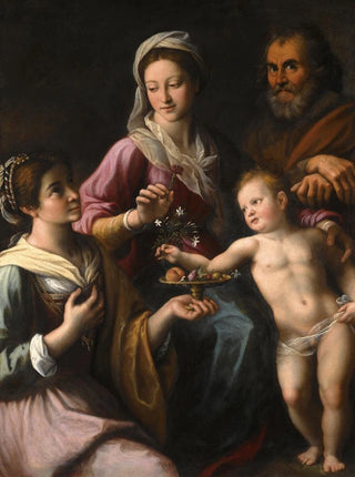 La Sainte Famille avec sainte Dorothée - Fabrizio Santafede — widok dzieła