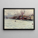 Port w Galata w Stambule - Fausto Zonaro — oprawiony obraz na ścianie