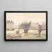 L'Hôtel de Ville et le pont d'Arcole en 1842 - Fédor Hoffbauer — oprawiony obraz na ścianie