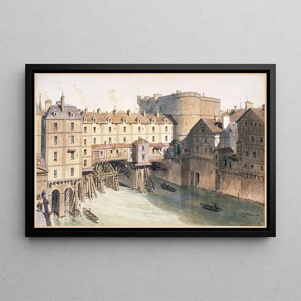 Fdor Hoffbauer - Le PetitChtelet et le PetitPont en 1717.webp