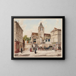 Fdor Hoffbauer - Lglise de SaintGermain de Charonne 4 place SaintBlaise et 119 rue de Bagnolet La sortie dun mariage.webp