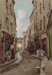 Rue Saint-Médard w 1905 roku w kierunku rue Mouffetard - Fédor Hoffbauer — widok dzieła