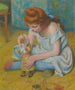 Dziecko bawiące się lalką - Federico Zandomeneghi — widok dzieła