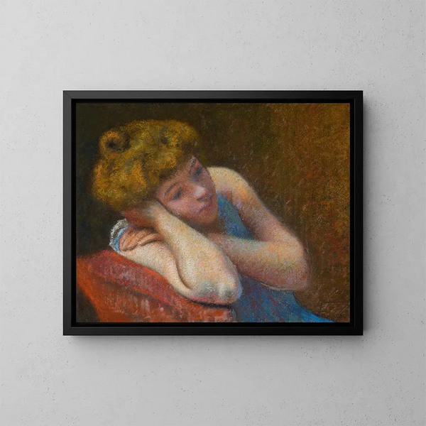 Le repos - Federico Zandomeneghi — oprawiony obraz na ścianie