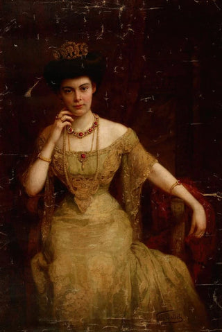 Felix Ehrlich - Portrait of Augusta Victoria of SchleswigHolstein 18581921 Wife of Wilhelm II 18591941 King of Prussia and Emperor.webp