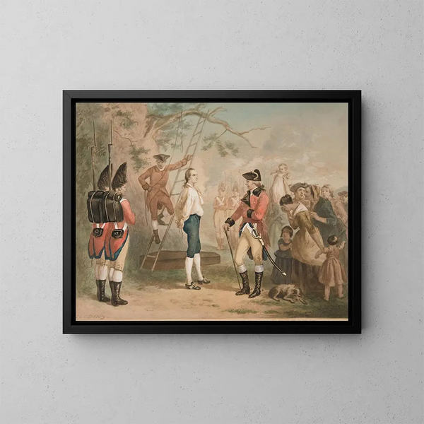 Les Dernich Mots de Nathan Hale - Felix O. C. Darley — oprawiony obraz na ścianie