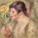 Kobieta z różą - Pierre-Auguste Renoir — widok dzieła