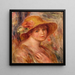 Kobieta w kapeluszu słomkowym - Pierre-Auguste Renoir — oprawiony obraz na ścianie