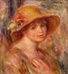 Kobieta w kapeluszu słomkowym - Pierre-Auguste Renoir — widok dzieła