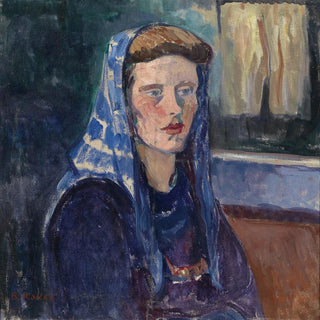 Femme avec un foulard bleu - Broncia Koller-Pinell