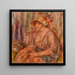 Kobieta w sukni z muślinu - Pierre-Auguste Renoir — oprawiony obraz na ścianie