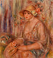 Kobieta w sukni z muślinu - Pierre-Auguste Renoir — widok dzieła