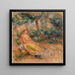 Kobieta w różu i żółci na tle krajobrazu - Pierre-Auguste Renoir — oprawiony obraz na ścianie
