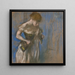 Kobieta zakładająca gorset - Edgar Degas — oprawiony obraz na ścianie