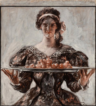 Femme présentant un plateau de fête - Albert Beck Wenzell