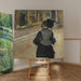 Reprodukcja obrazu Kobieta widziana od tyłu (Wizyta w muzeum) - Edgar Degas