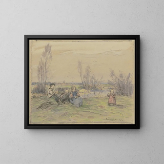 Ferdinand Balzer - Children at the stream.webp