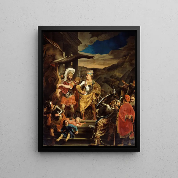 Fabritius i Pyrrhus - Ferdinand Bol — oprawiony obraz na ścianie