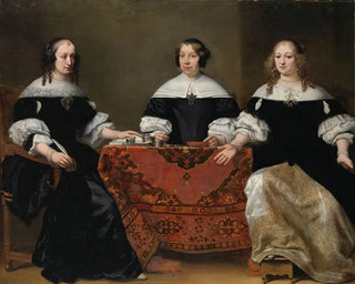 Portret trzech regentek Szpitala trędowatych w Amsterdamie - Ferdinand Bol — widok dzieła
