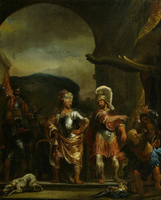 Ferdinand Bol - The calm Fabricius in the army camp of Pyrrhus.webp