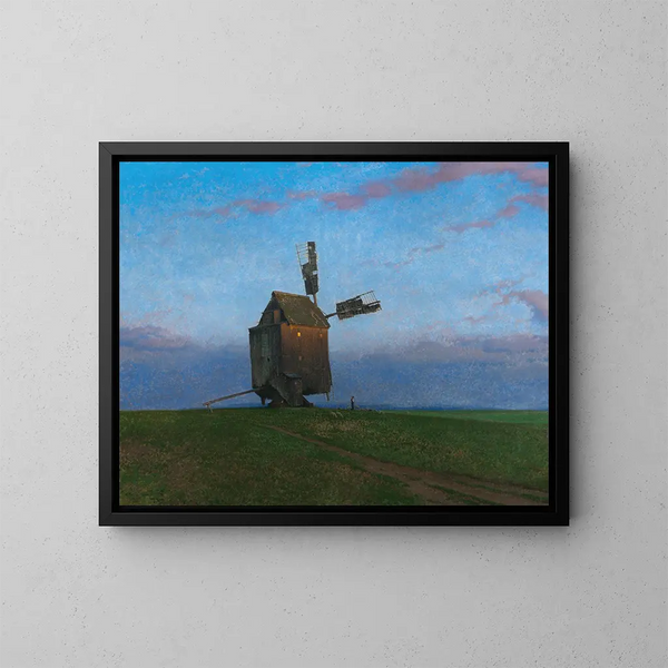 Le vieux moulin - Ferdinand Brunner — oprawiony obraz na ścianie