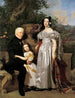 Le conseiller princier d'Esterházy Mathias Kerzmann avec sa seconde épouse Maria Helena née Mikolischtz et sa fille Maria - Ferdinand Georg Waldmüller — widok dzieła