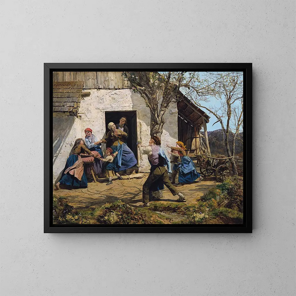 La ressuscitée - Ferdinand Georg Waldmüller — oprawiony obraz na ścianie