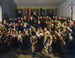 Dzieci z ubogich rodzin są wspierane przez gminę Spittelberg z okazji świętego Michała, ubraniami zimowymi. - Ferdinand Georg Waldmüller — widok dzieła