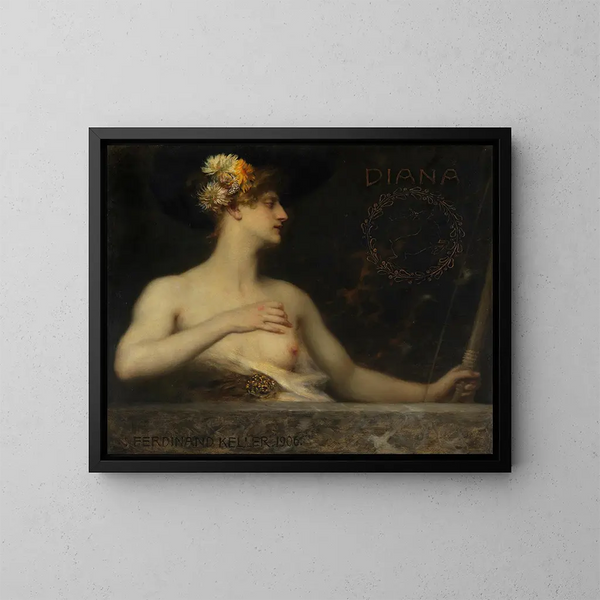 Diane - Ferdinand Keller — oprawiony obraz na ścianie