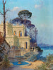 Villa przy Fontaine nad brzegiem jeziora na pierwszym planie - Ferdinand Knab — widok dzieła