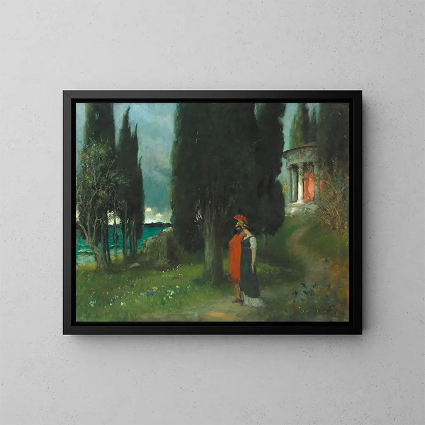 Wieczorny spokój - Ferdinand Leeke — oprawiony obraz na ścianie
