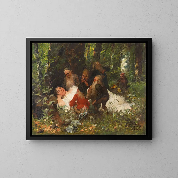 Biała Wdowa - Ferdinand Leeke — oprawiony obraz na ścianie