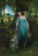 Nimfa lasu i pasterz - Ferdinand Leeke — widok dzieła
