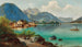 Widok na Weissenbach am Attersee - Ferdinand Lepié — widok dzieła