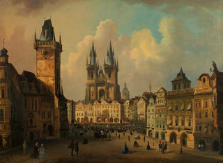 L'anneau de la vieille ville à Prague - Ferdinand Lepié — widok dzieła