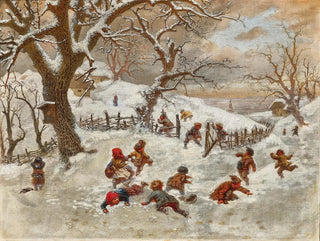 Ferdinand Mallitsch - A Snowball Fight.webp