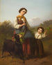 Młoda pasterka z dzieckiem - Ferdinand Marohn — widok dzieła